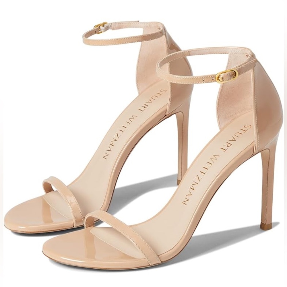 Stuart Weitzman Nudistsong Patent leather heel in Brown